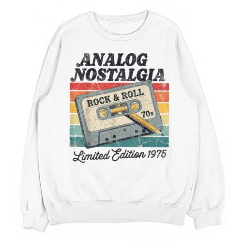 Retro Cassette Case 70s Vintage Music Analog Nostalgia Unisex Sweatshirt - Figerry