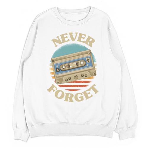 Retro Cassette Never Forget Nostalgia Vintage Unisex Sweatshirt - Figerry