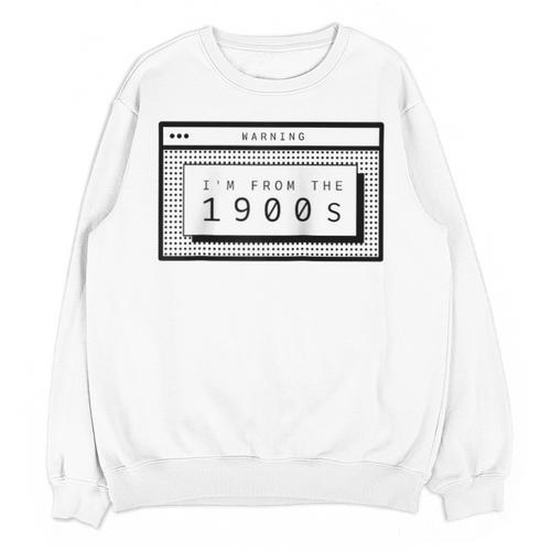 Retro Computer Screen I'm From The 1900s Birthday Raglan Baseball Tee Unisex Sweatshirt - Figerry