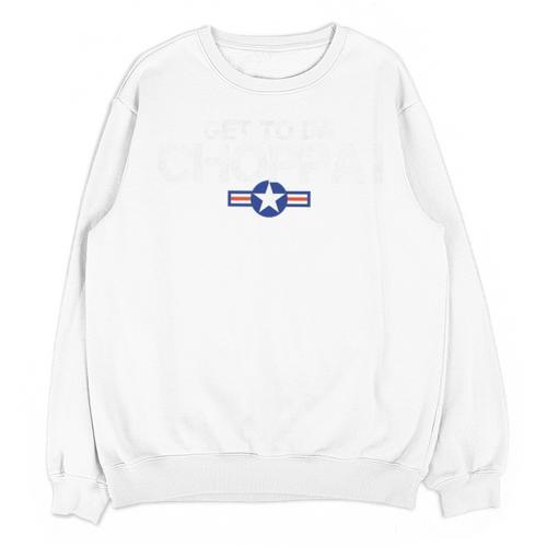 Retro Get To Da Choppa Shirt 80s Movie Nostalgia Tee Premium Tri-Blend Unisex Sweatshirt - Figerry