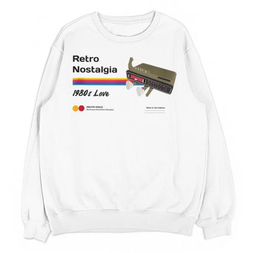 Retro Nostalgia 1980s Love Graphic Unisex Sweatshirt - Figerry