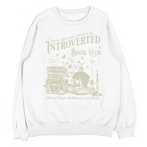 Retro Proud Anti Social Member Of Introverted Book Club Premium Tri-Blend Unisex Sweatshirt - Bookorys