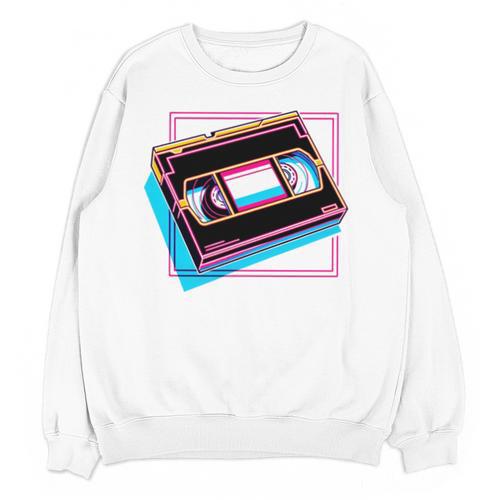 Retro VHS Vaporwave Video Cassette Nostalgia Geek Chic Unisex Sweatshirt - Figerry
