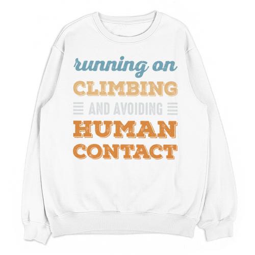 Running On Climbing Social Introvert Humor Vintage Unisex Sweatshirt - Raresse