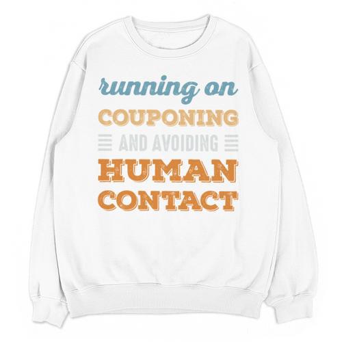 Running On Couponing Social Introvert Humor Vintage Unisex Sweatshirt - Raresse