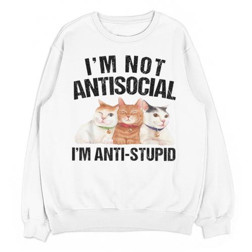Sarcasm Cat Sarcastic Introvert Antisocial Cat Lover Unisex Sweatshirt - Raresse