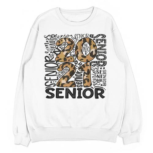 Senior 2021 Grad Class Of 2021 Graduation Leopard Cheetah Unisex Sweatshirt - Best Gift Smart