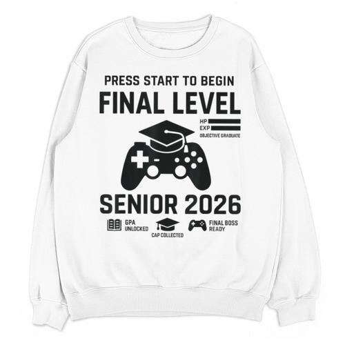Senior 2026 Final Level Gamer Graduation 2026 Unisex Sweatshirt - Best Gift Smart