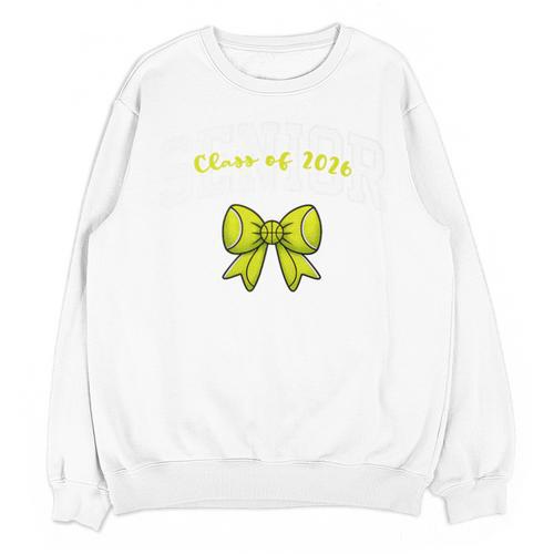 Senior Class Of 2026 Tennis Coquette Bow Graduation Premium Unisex Sweatshirt - Best Gift Smart