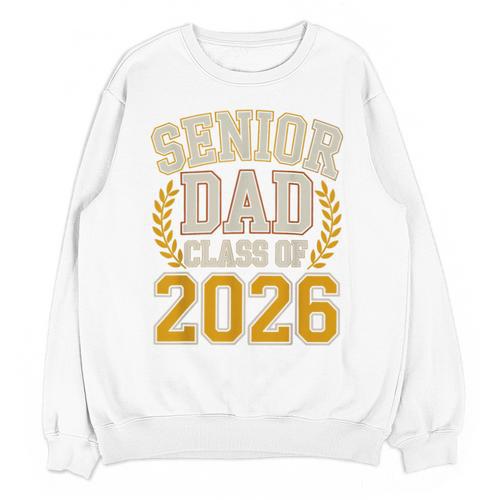 Senior Dad Class Of 2026 Purple Yellow Vintage Graduation Unisex Sweatshirt - Best Gift Smart
