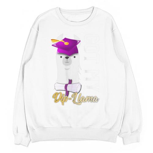 Senior Graduation 2020 Got My Dip-Llama Diploma Llama Pun Unisex Sweatshirt - Best Gift Smart