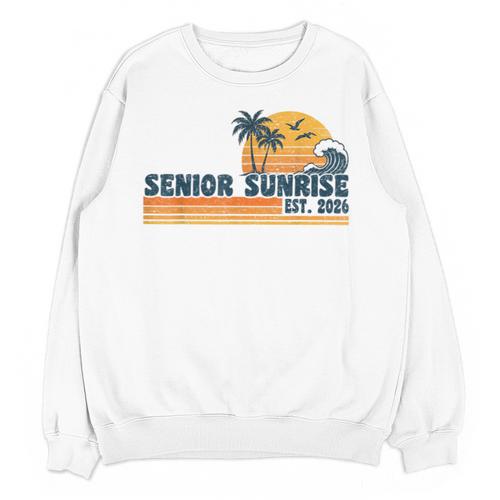 Senior Sunrise 2026 Graduation Cool Retro High School Unisex Sweatshirt - Best Gift Smart