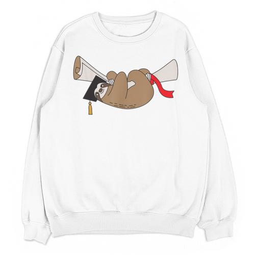 Sloth Graduation Shirt Cute Animal Diploma Grad Unisex Sweatshirt - Best Gift Smart