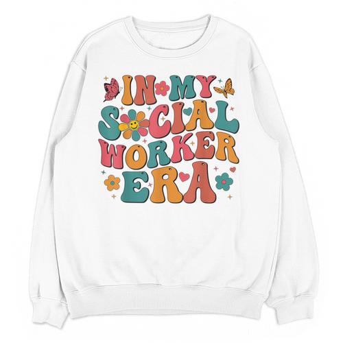 In My Social Worker Era Cute Social Worker Graduation MSW Unisex Sweatshirt - Best Gift Smart