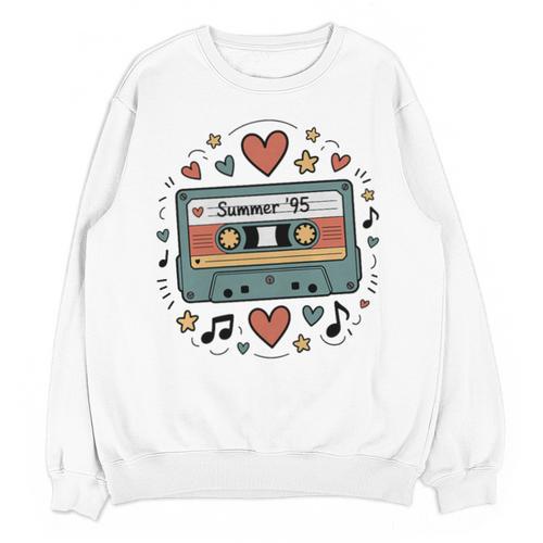 Summer ’95 Retro Cassette Tape Nostalgia Music Lover Premium Tri-Blend Unisex Sweatshirt - Figerry