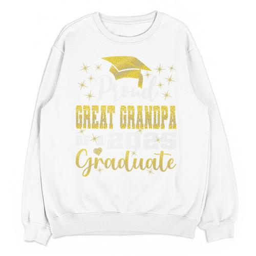 Super Proud Great Grandpa Of 2025 Graduate Graduation Family Premium Unisex Sweatshirt - Best Gift Smart