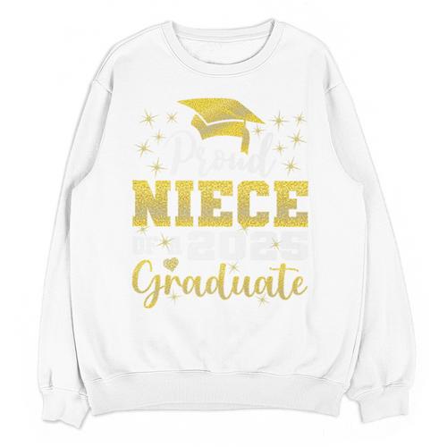 Super Proud Niece Of 2025 Graduate Senior Graduation Family Premium Unisex Sweatshirt - Best Gift Smart