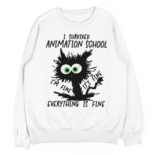I Survived Animation School Graduation 2026 Unisex Sweatshirt - Best Gift Smart
