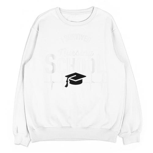 I Survived Nursing School Graduation RN Nurse T Shirt Unisex Sweatshirt - Best Gift Smart
