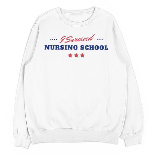 Survived Nursing School Graduation Student Unisex Sweatshirt - Best Gift Smart