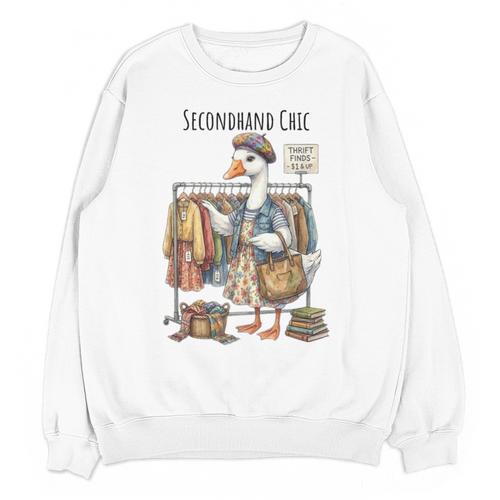 Thrifting Goose Vintage Fashion Book Lover Unisex Sweatshirt - Bookorys CA