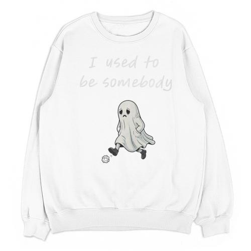 I Used To Be Somebody Nostalgia Halloween Spooky Season Premium Tri-Blend Unisex Sweatshirt - Figerry