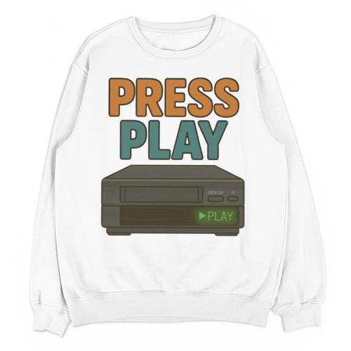 VHS Cassette Retro Analog Nostalgia Theme Unisex Sweatshirt - Figerry