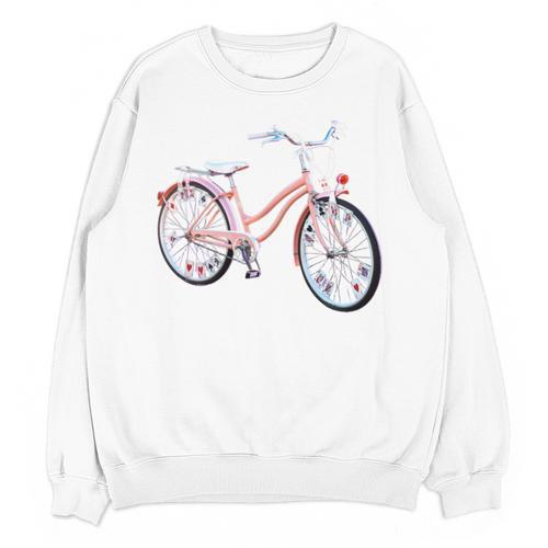 Vintage Bicycle With Playing Cards Nostalgia Premium Tri-Blend Unisex Sweatshirt - Figerry