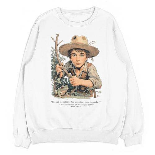 Vintage Children's Books The Adventures Of Tom Sawyer 1876 Unisex Sweatshirt - Bookorys