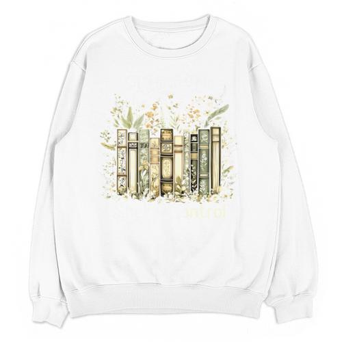 Vintage Floral Bookshelf I Have No Shelf Control Book Lovers Unisex Sweatshirt - Bookorys