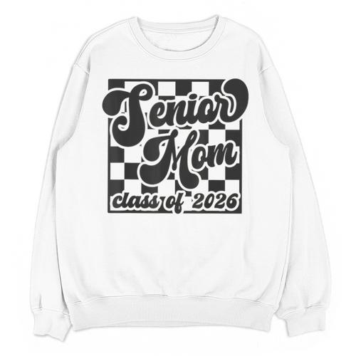 Women Senior Mom Class Of 2026 Retro Graduation Senior Mama Unisex Sweatshirt - Best Gift Smart