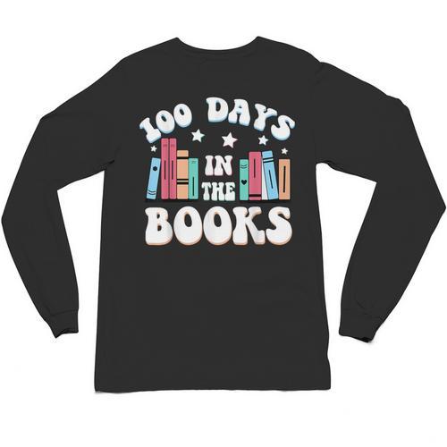 100 Days In The Books School Reading Celebration Unisex Long Sleeve T-Shirt - Bookorys