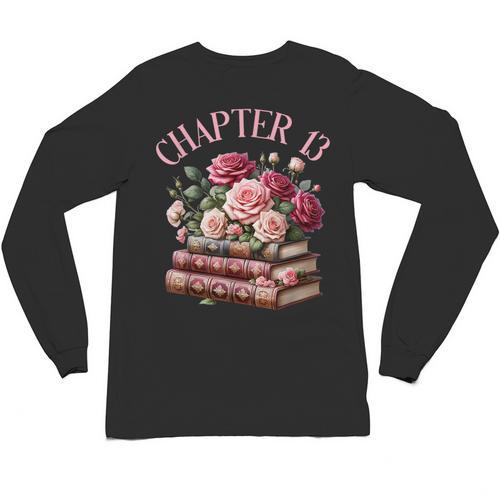 13th Birthday Chapter 13 Birthday Shirt Girls Book Lover Unisex Long Sleeve T-Shirt - Bookorys UK