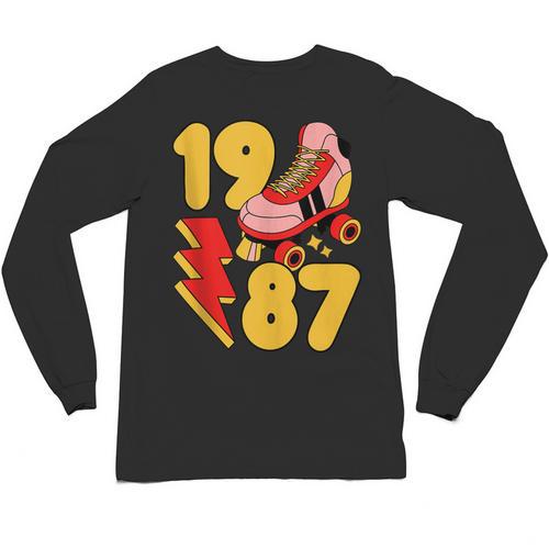 1987 Retro Roller Skate Vintage 80s Nostalgia Collector Unisex Long Sleeve T-Shirt - Figerry