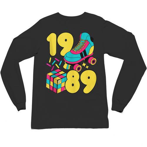 1989 Retro Raised In The 80s Old School Nostalgia Vibes Unisex Long Sleeve T-Shirt - Figerry