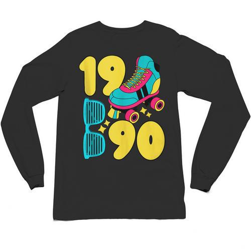 1990 Retro Raised In The 90s Old School Nostalgia Vibes Unisex Long Sleeve T-Shirt - Figerry