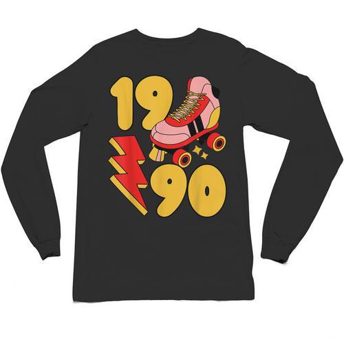 1990 Retro Roller Skate Vintage 90s Nostalgia Collector Unisex Long Sleeve T-Shirt - Figerry