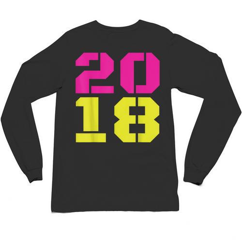 2018 Big Neon Numbers For The New Year Or Graduation Unisex Long Sleeve T-Shirt - Best Gift Smart