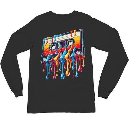 80s 90s Retro Party Costume Nostalgia Cassette Unisex Long Sleeve T-Shirt - Figerry