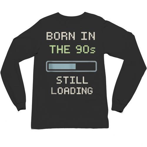 90s Baby Tired Millennial Burnout Nostalgia Parenting Unisex Long Sleeve T-Shirt - Figerry