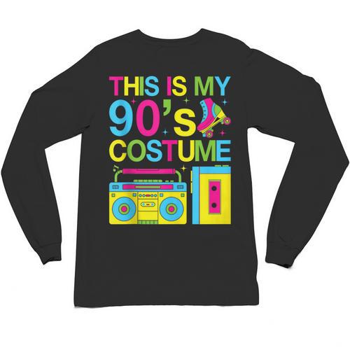 This Is My 90's Costume Retro 1990s Style Cassette Nostalgia Unisex Long Sleeve T-Shirt - Figerry