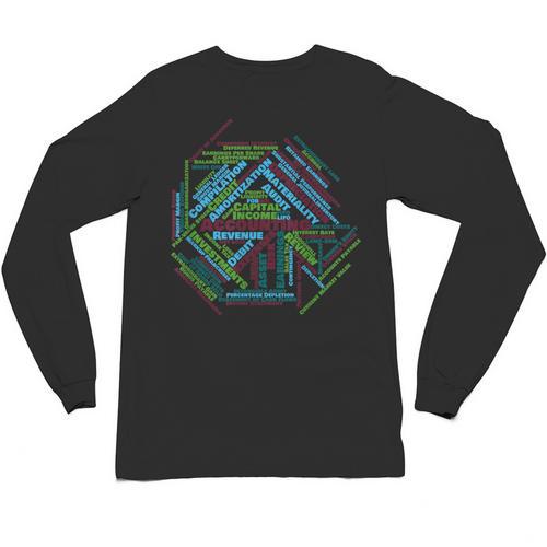 Accounting Major Shirt Graduation College CPA Word Cloud Unisex Long Sleeve T-Shirt - Best Gift Smart