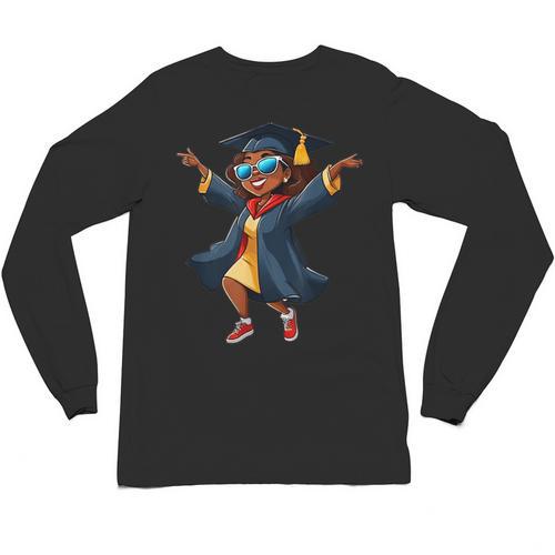 African American Woman Girl Graduation Class Unisex Long Sleeve T-Shirt - Best Gift Smart