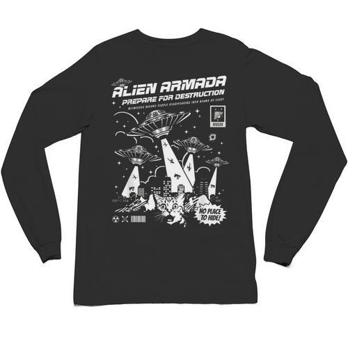 Alien Abduction UFO Lovers Comic Book Style Shirt Unisex Long Sleeve T-Shirt - Bookorys AU
