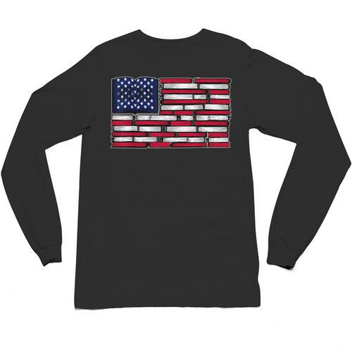 America US Flag Books Library Reading For Book Lover Reader Unisex Long Sleeve T-Shirt - Bookorys