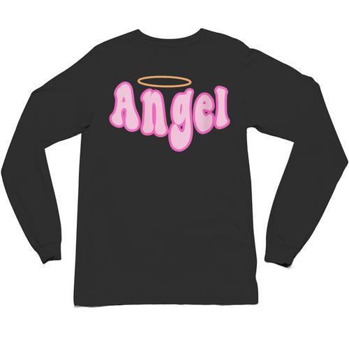 Angel Y2k Aesthetic 2000s Millennial Nostalgia Retro Pink Unisex Long Sleeve T-Shirt - Figerry