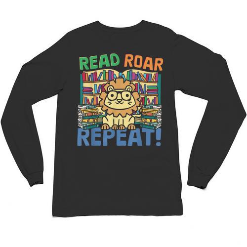 Animals Read Reading Book Library First Day Of School Kids Unisex Long Sleeve T-Shirt - Bookorys