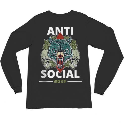 Antisocial Introvert I Like Being Alone Unisex Long Sleeve T-Shirt - Raresse