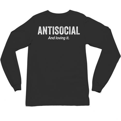 Antisocial And Loving It Introvert Unisex Long Sleeve T-Shirt - Raresse