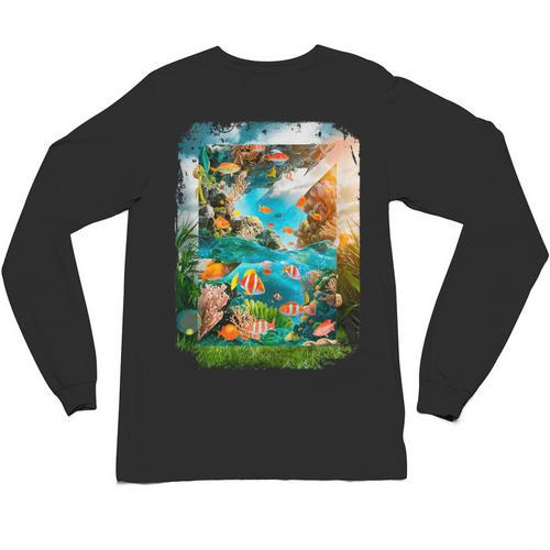 Aqua In The Skies Frutiger Aero Unisex Long Sleeve T-Shirt - Figerry